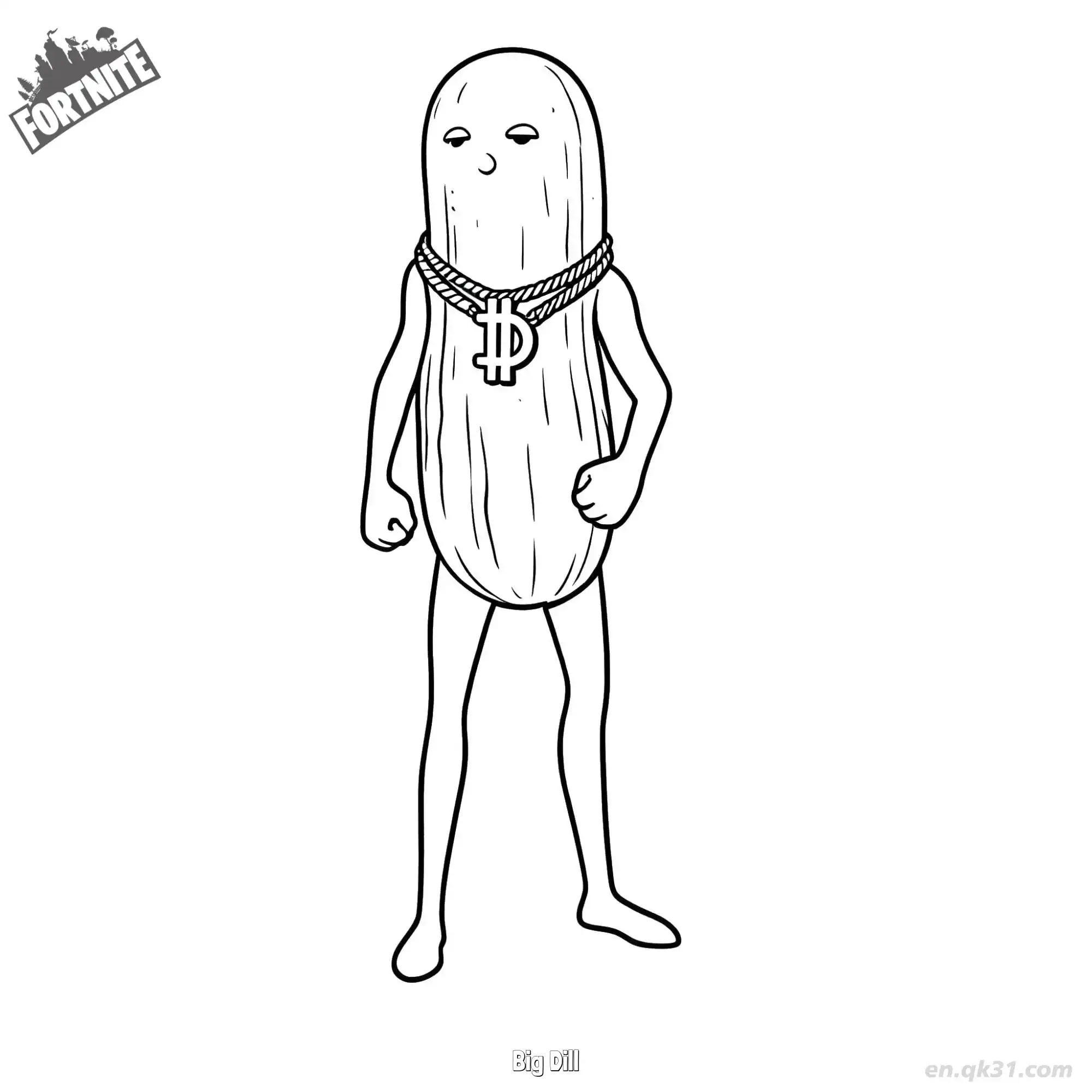免费 大人物迪尔 1简笔画 素描 涂鸦 - 免费可打印堡垒之夜 下载PDF 简笔画涂色页